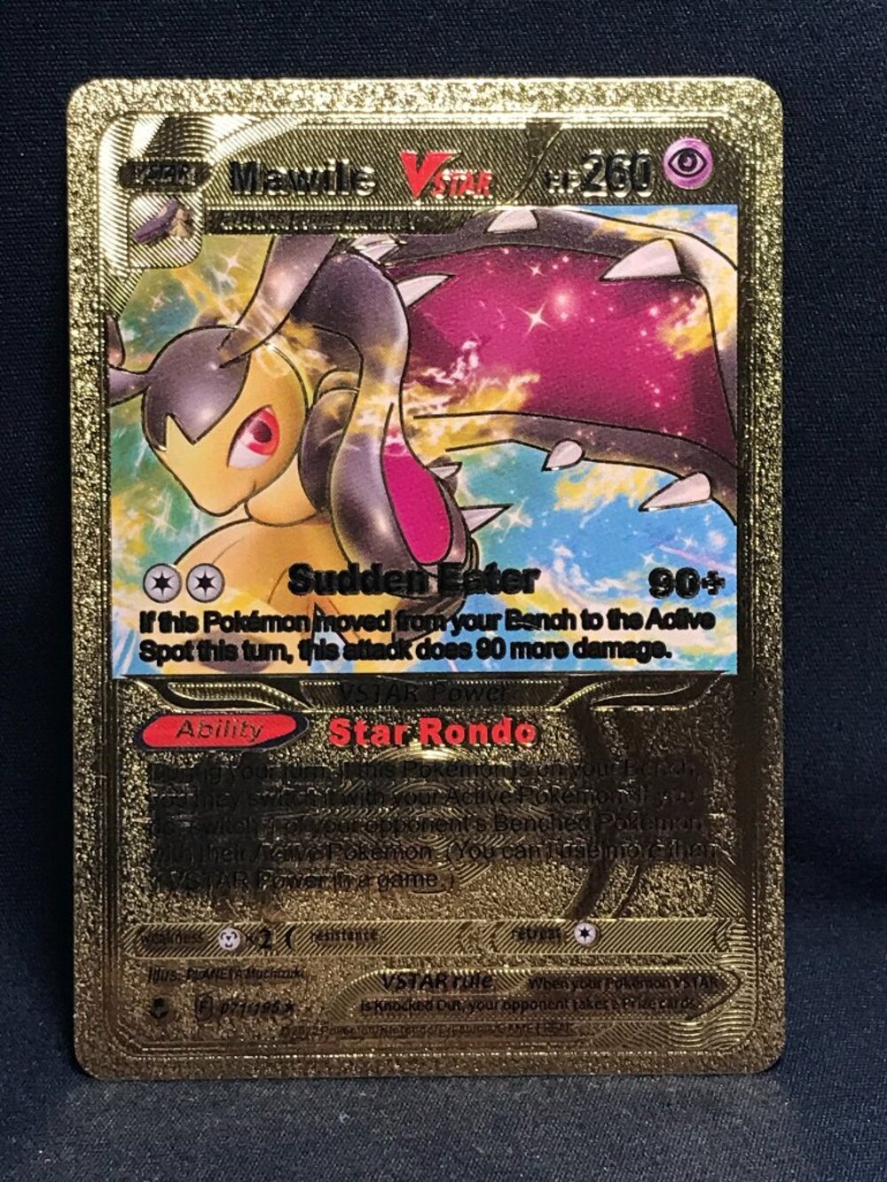 Lugia VSTAR Gold Foil Pokemon Card Fan Art Display Card